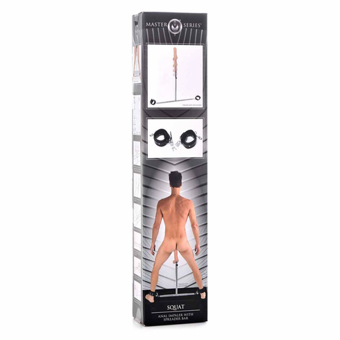 Squat Anal Impaler with Spreader Bar Steel Adjustable Stainless Steel