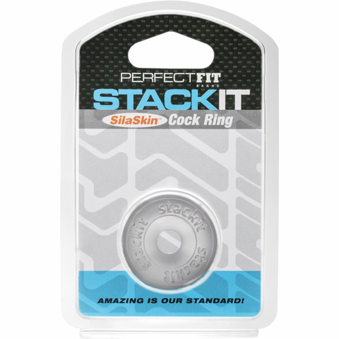 Stack-it SilaSkin Cock Ring Clear One Size Silicone/TPR