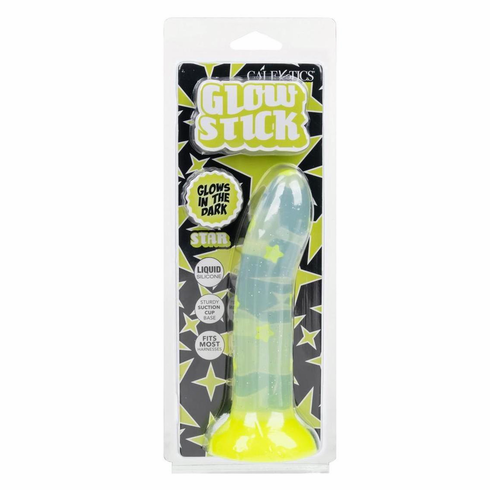 Star Glow-In-The-Dark Dildo Yellow 5" Silicone