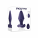 Starburst Rechargeable Silicone Expandable Anal Plug with Remote - Purple