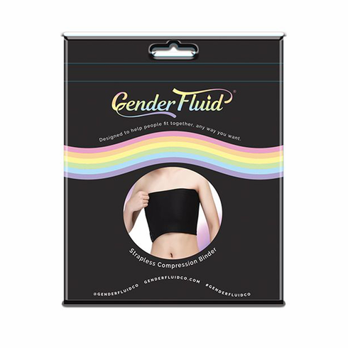Strapless Chest Compression Binder Black
