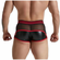 Stretchy Brief With Detachable Pouch And Zipper Back Black And Red