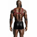 Stretchy Fabric Shorts With Red Color Zipper Front Black