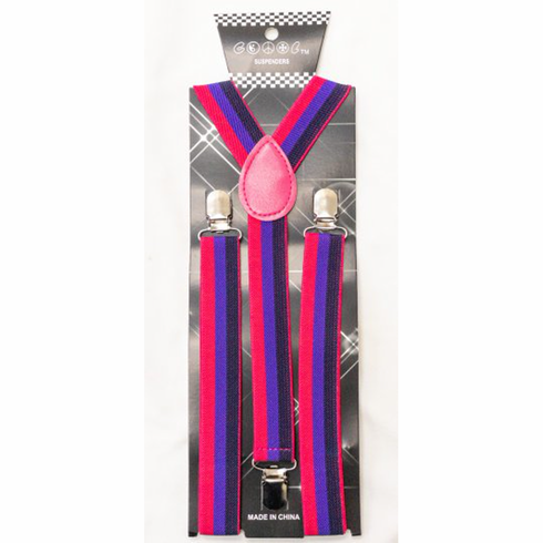 Suspenders - Pink Patch Bi Adjustable