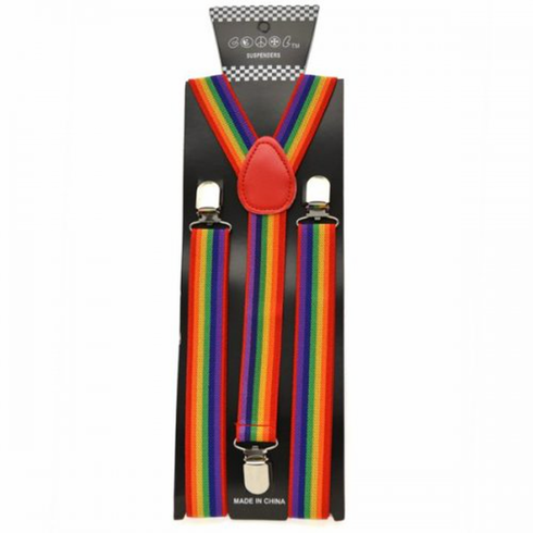 Suspenders - Red Patch Rainbow Adjustable Rainbow Adjustable