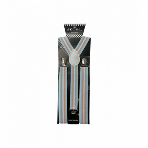Suspenders - White Patch Trans Adjustable