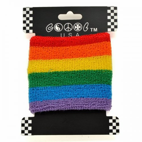 Sweat Bands - Wrist Rainbow One Size
