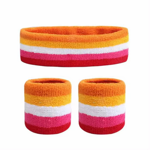 Sweat/Wrist Band Sets - 3 pc Set Sunset Lesbian One Size