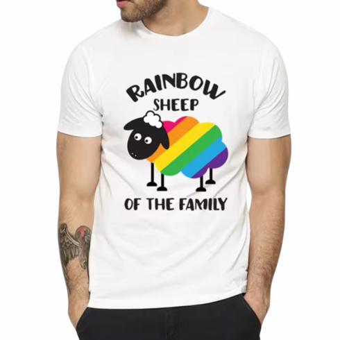 T-Shirt - Rainbow Sheep/Family White