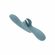 Take Your Flick Rechargeable Silicone Rabbit Vibrator Blue 9.5" Silicone