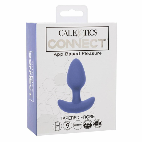 Tapered Probe Rechargeable Silicone  Anal Plug Purple 3.25" Silicone App