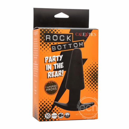 Tapered Rechargeable Silicone Probe Black 4.5" Silicone