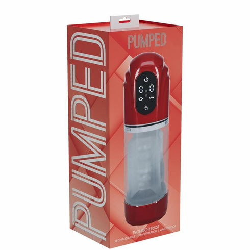 TechnoThrust 10 Function Rechargeable Automatic Masturbator Metal Red 5.9" TPE/TPR/ABS