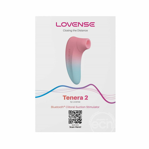 Tenera 2 Rechargeable Silicone Clitoral Suction Stimulator Pink/Blue 5.9" Silicone App