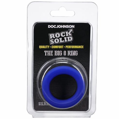 The Big O Silicone Cock Ring Blue/Black One Size Silicone