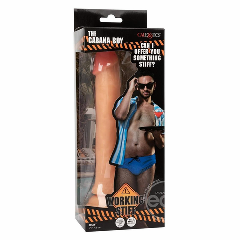 The Cabana Boy Realistic Posable Dildo Beige 7" TPE/TPR/ABS