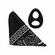 The Code Cock Ring with Bandana Black One Size Silicone