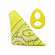 The Code Cock Ring with Bandana Yellow/Black One Size Silicone