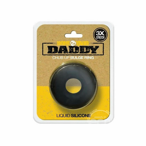 The Daddy Silicone Cock Ring Black One Size Silicone