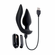 The Genie Rechargeable Silicone Multi-play Vibrator with Remote Black 2.2" Silicone Remote