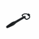 The Hallows Cum-Thru D-Ring Penis Plug Black 3.25" Silicone