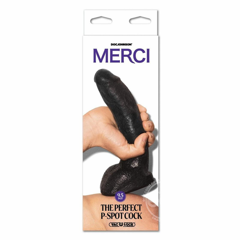 The Perfect P-Spot Vac-U-Lock Black 9.5" TPE/TPR/ABS