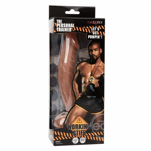 The Personal Trainer Realistic Dildo Brown 7.5" TPE/TPR/ABS