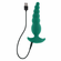 The Rattler Rechargeable Silicone Twirling Prostate Vibrator - Green 5.7"