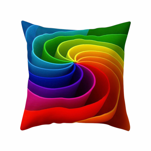 Throw Pillow Covers - Rainbow Floral 12 18" x 18"