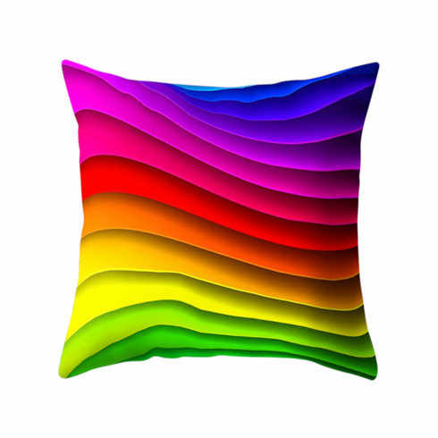 Throw Pillow Covers - Rainbow Floral 22 18" x 18"
