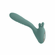 Thrust into Ecstasy Rechargeable Silicone Rabbit Vibrator Green 8.2" Silicone