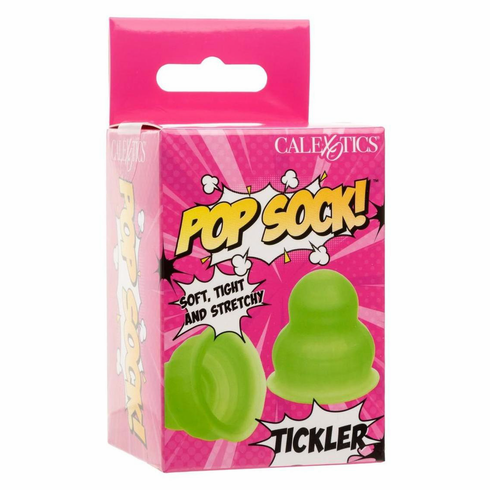 Tickler Reversible Textured Stroker Green 1.7" TPE/TPR/ABS
