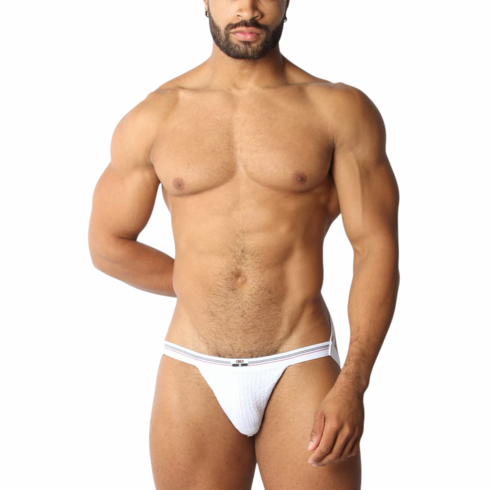 Tight End Swimmer Jockstrap White