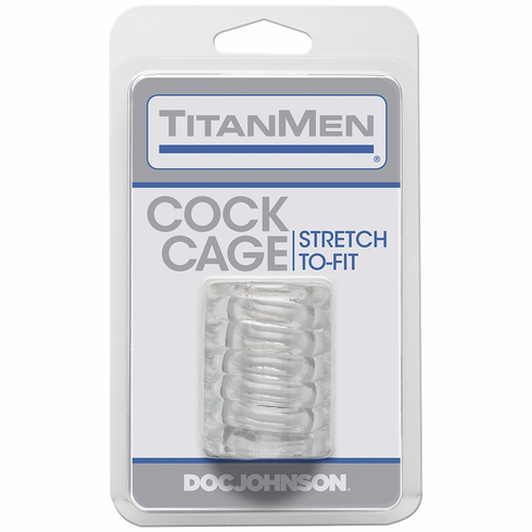 Titanmen Cock Cage Clear One Size TPE/TPR/ABS