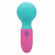 To The Max Vibrating Rechargeable Silicone Wand Blue/Pink 5.5" Silicone