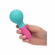 To The Max Vibrating Rechargeable Silicone Wand Blue/Pink 5.5" Silicone