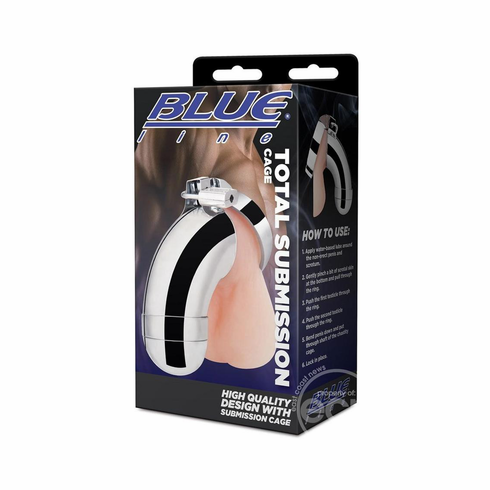 Total Submission Chastity Cock Cage Silver One Size Stainless Steel
