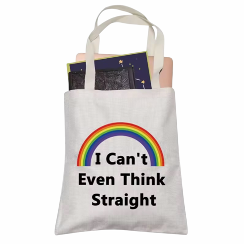 Tote Bag - Can't Even Think Str White 16" x 14"