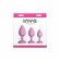 Triple Ace Kit Silicone Lube Channel Anal Plugs - 3 pc set Pink Silicone