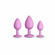 Triple Ace Kit Silicone Lube Channel Anal Plugs - 3 pc set Pink Silicone