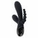 Triple Aces Rechargeable Silicone Triple Rabbit Vibrator Black 7.7" Silicone