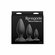 Triple Strike Silicone Anal Plug Kit - 3 pc set Black Silicone