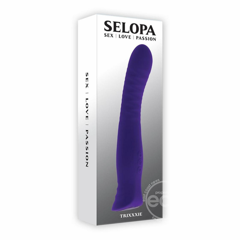 Trixxie Rechargeable Silicone Vibrator  Purple 5.7" Silicone