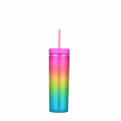 Tumbler With Lid/Straw - Plastic Hot Pink 10 oz