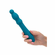 Turbo Glide Ripple Rechargeable Silicone Massager  Blue 8" Silicone