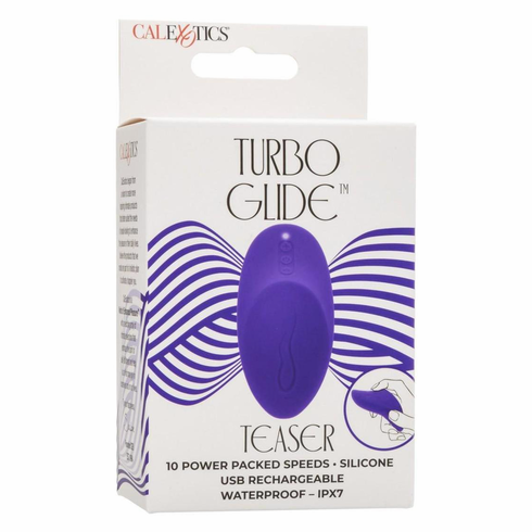 Turbo Glide Teaser Rechargeable Silicone Massager Purple 4.2" Silicone