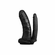 Unisex Vibrating Hollow Double Penetration Strap-On Dildo with Wired Remote  Black 8.5" Remote