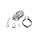 Urethral Play Chastity Cock Cage Silver One Size Stainless Steel