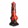 Vibra Beast Vibrating Silicone Dildo  Red/Black 6.6" Silicone