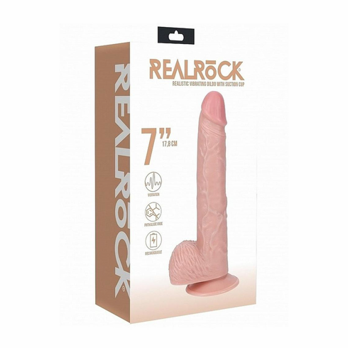 Vibrating Cock Beige 7" PVC